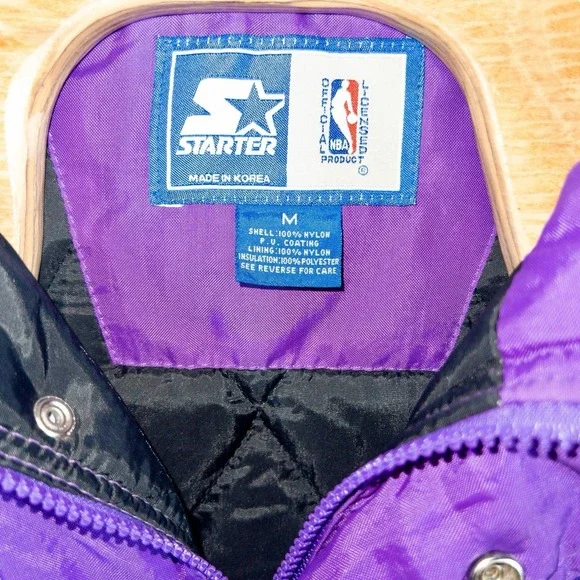 Vtg Starter Utah Jazz Puffer Jacket Mens Medium‎ NBA Basketball 90's
